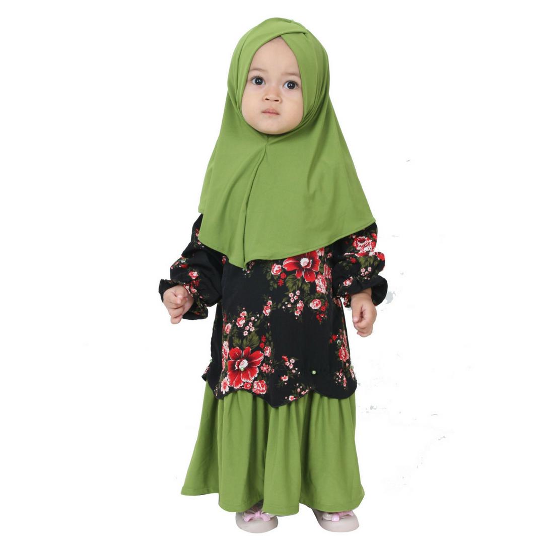Hawa - Baju Muslim Anak Perempuan / Baju Gamis Anak / Baju Muslim Balita / Baju Muslim Anak Perempuan Umur 5 Tahun