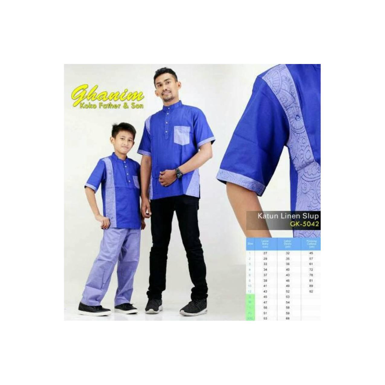 BIGSALE Baju Koko Ayah Dan Anak Pria Couple Pasangan Bordir Seri0030