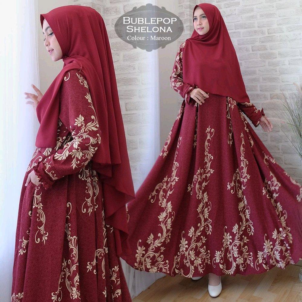 Gamis Bubblepop Shelona Plus Khimar 5W di lapak Toko Kembar Tanah Abang rinymangiwa