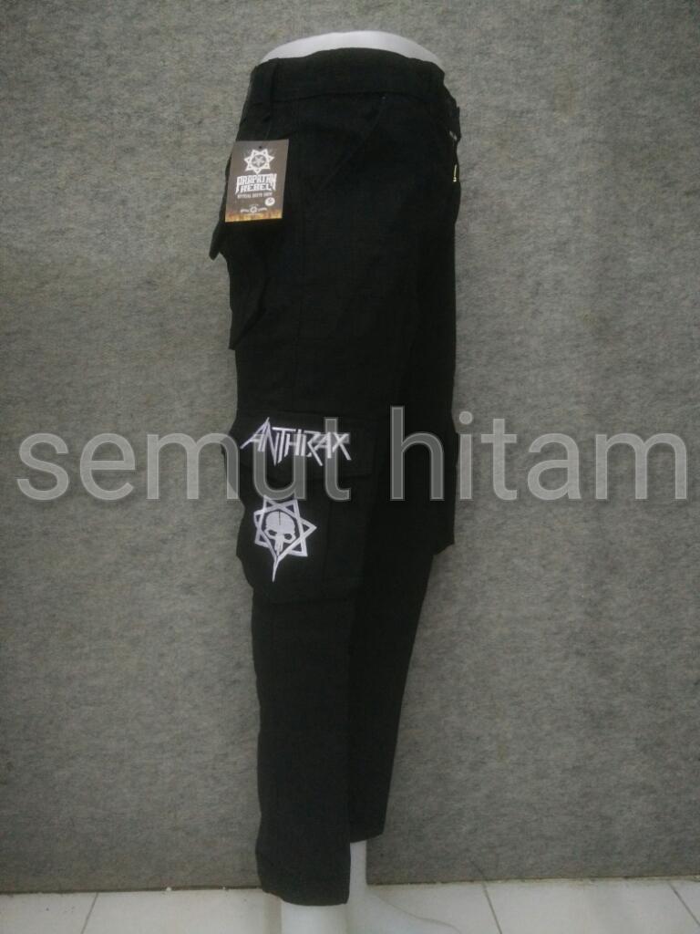 Celana Cargo Panjang / Kempol Panjang Musik Band Metal / Punk Prapatan Rebel ANTHRAX