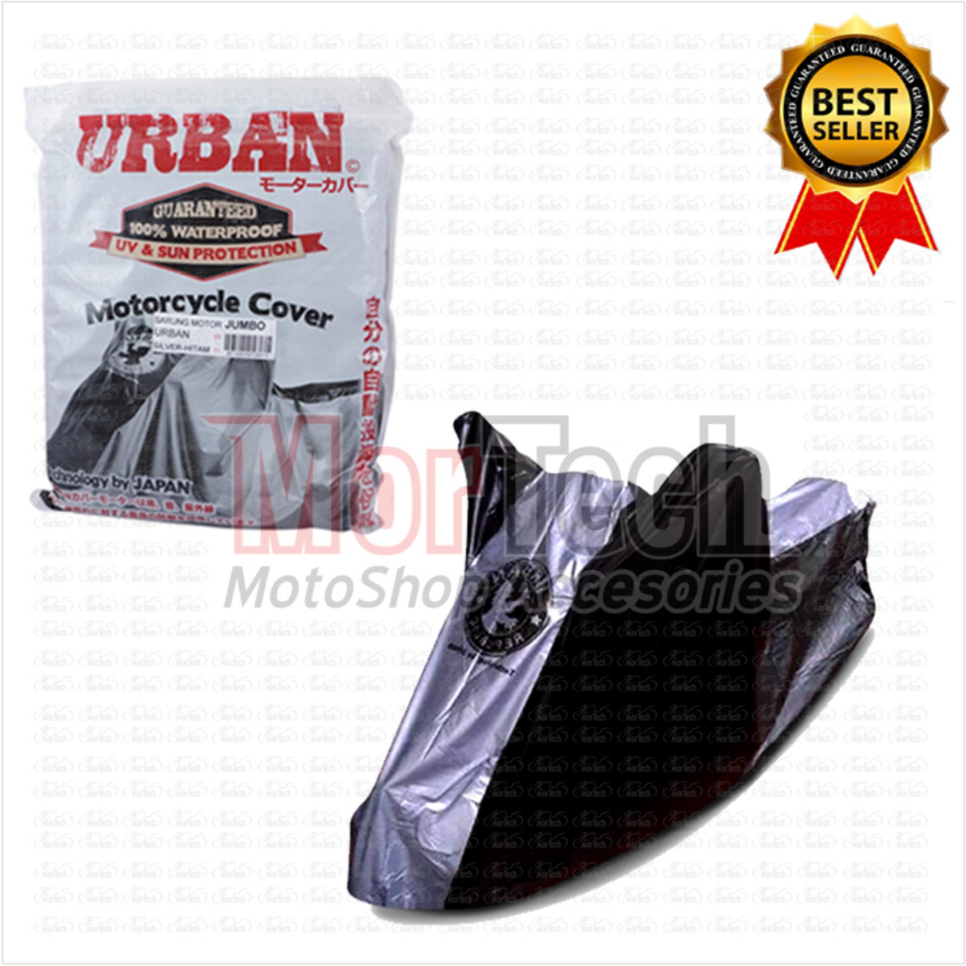 Urban Cover - Sarung - Selimut - Mantel Anti Air Motor Mio J 110 Silver Hitam