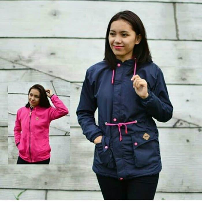 DISKON jaket vans bb parka navy pink TERMURAH