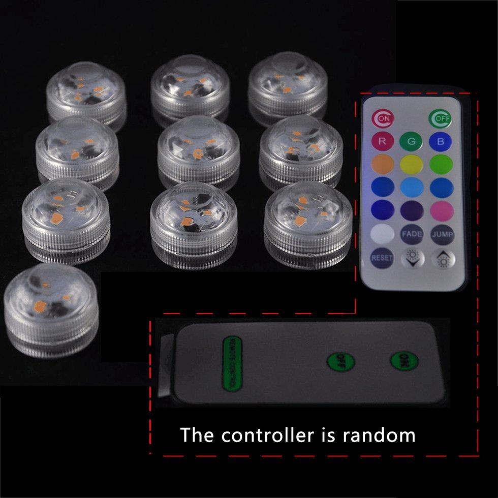 Goft 10 Pcs/set Universal Menawan Perubahan Colord LED LED Akuarium Lampu Selam Warna-