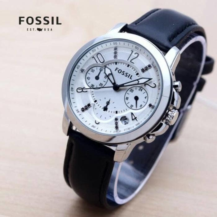 HARGA SPESIAL!! Jam Tangan Wanita Fossil JR Crono Aktif - Jam Tangan Wanita Tali Kulit