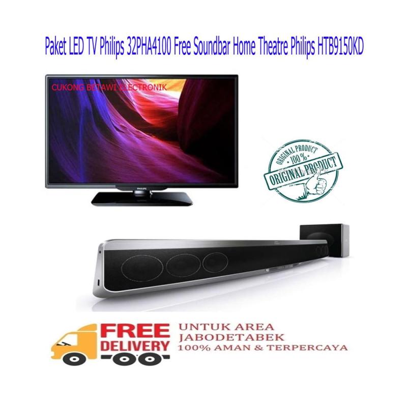 Paket LED TV Philips 32PHA4100 Free Soundbar Philips HTB-9150KD-KHUSUS JABODETABEK