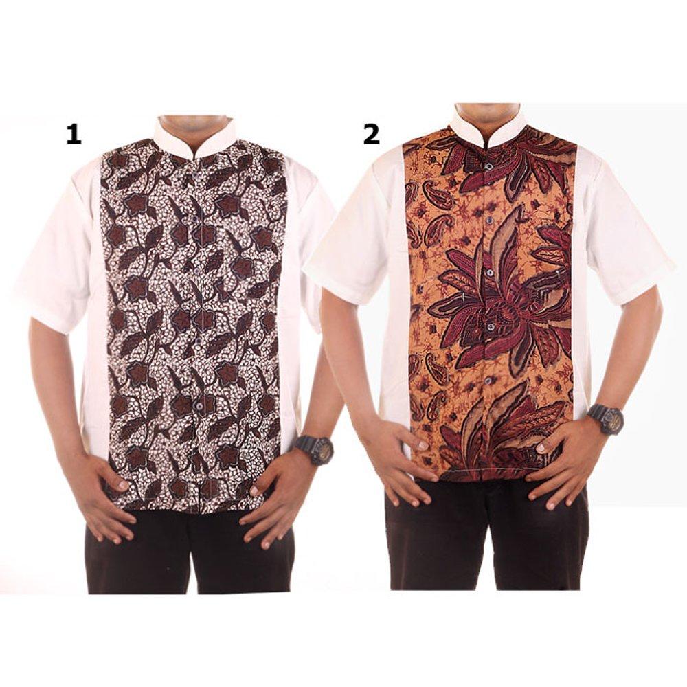 Baju Koko Batik Kombinasi | Busana Muslim Pria Ridho - Katun Dobi - Seragam