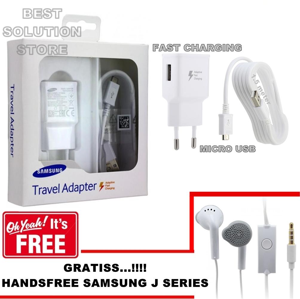 Samsung Fast Charger 15W for Samsung Galaxy Note 4 / Note 5 / S6 / S7 edge Original + BONUS...!!! Handsfree Samsung Galaxy J Series Original