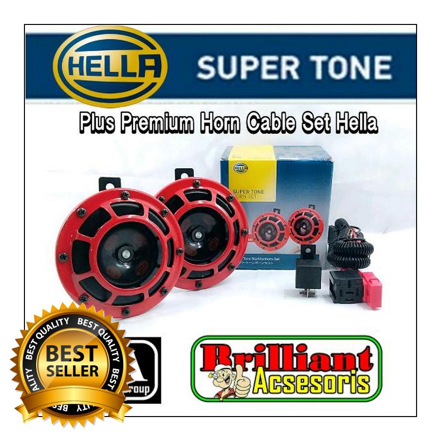 Klakson Dobel Disk HELLAType SUPERTONE Disk - 100% AsliPlus Kbl Set Horn Premium & Relay Hella