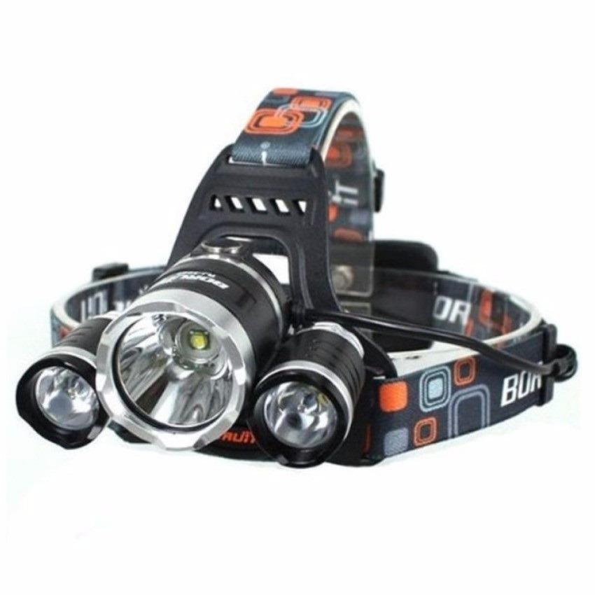 Jual Senter Kepala Super Terang Cree XM-L T6 5000 Lumens - Black Best Quality