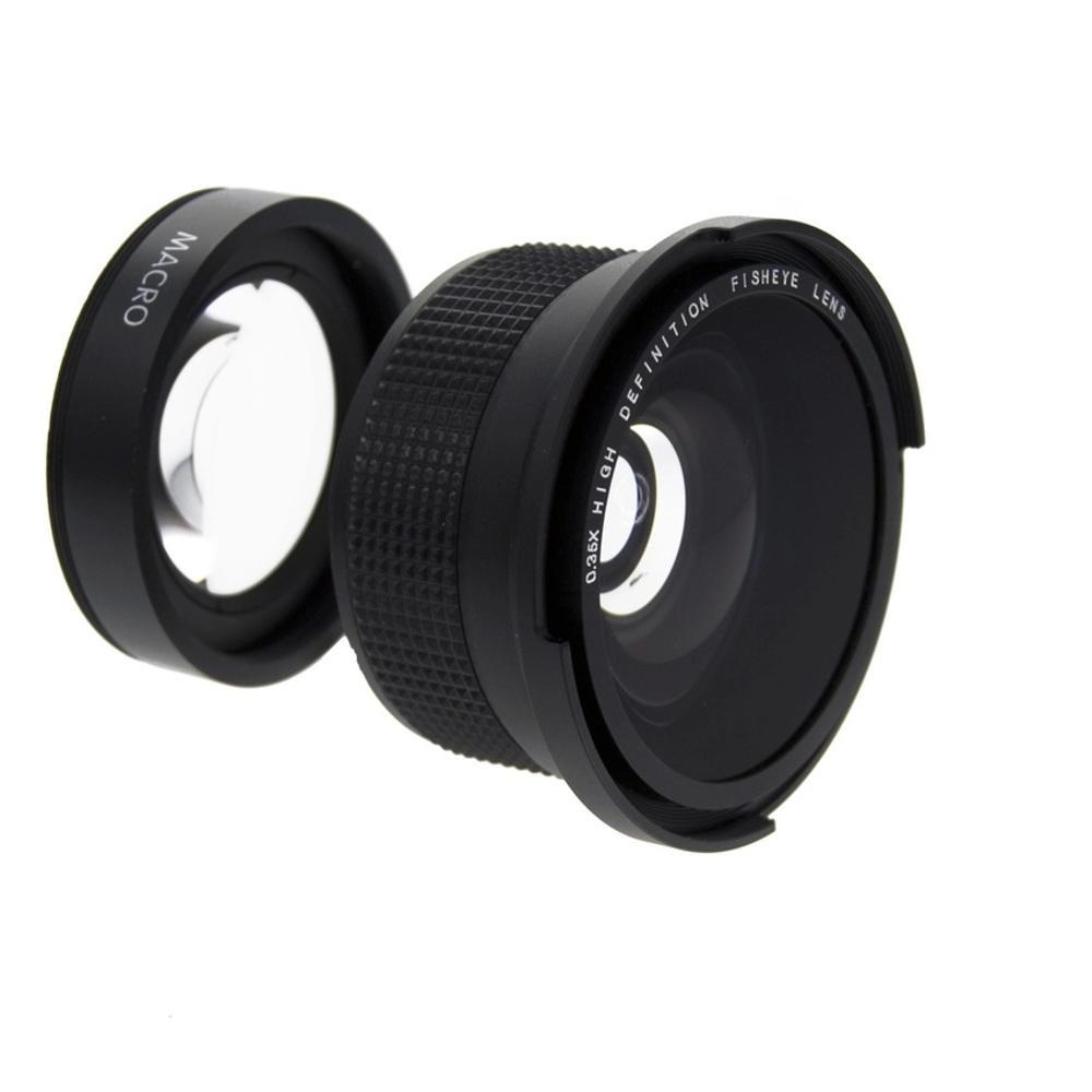 LF277 XCSource 58MM 0.35x Fisheye + Wide Angle + Macro Lens for EF-S 58