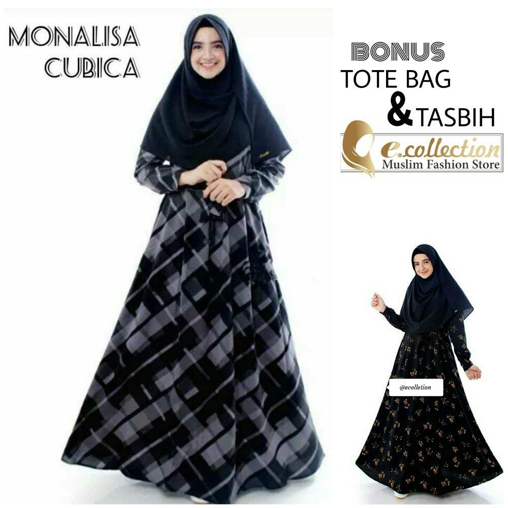 Gamis muslim syari-bahan wolfis di lapak e.collection ekosus0210