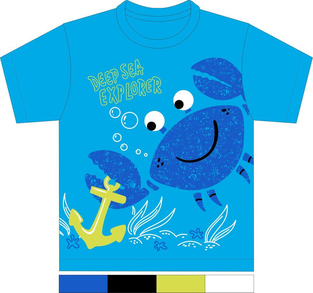 Kaos Anak Karakter - Kepiting Biru Muda