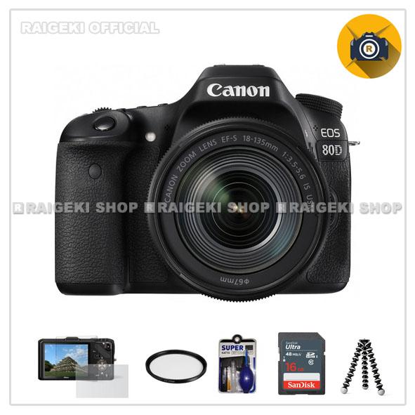 Canon EOS 80D Kit 18-135mm Nano USM WiFi Kamera DSLR Free Aksesories
