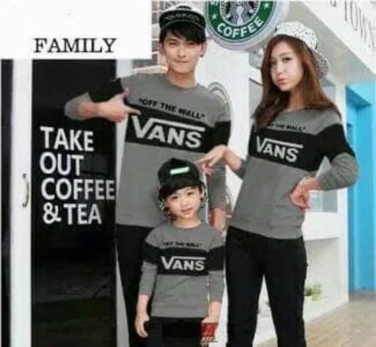 SUNSHINE COUPLE-BAJU KELUARGA SWEATER COUPLE FAMILY VANS SATU ANAK LP-GREY (AYAH,IBU DAN ANAK) / SWEATER COUPLE / BAJU COUPLE / BAJU KELUARGA / COUPLE MURMER / BAJU KEMBARAN
