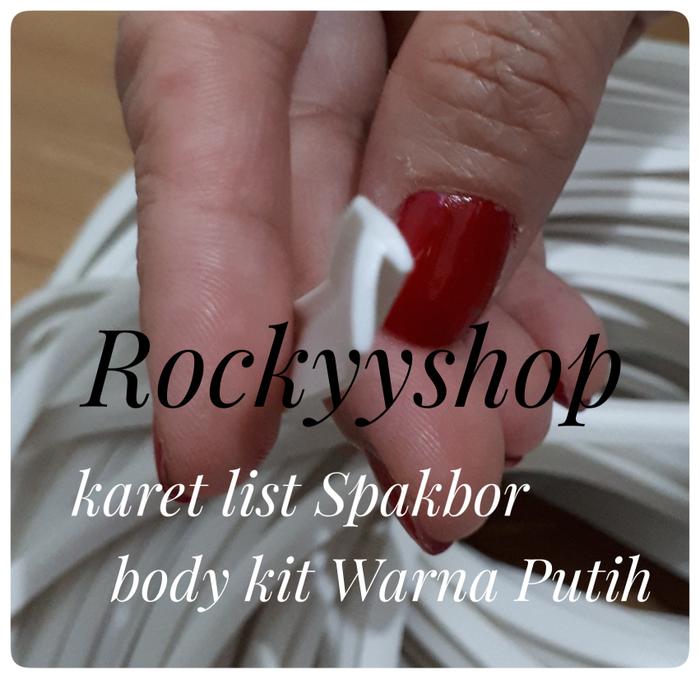 Karet List Spakbor Bodykit Warna Putih