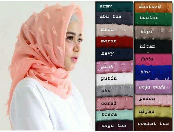 HIJAB segi empat rubi import murah meriah