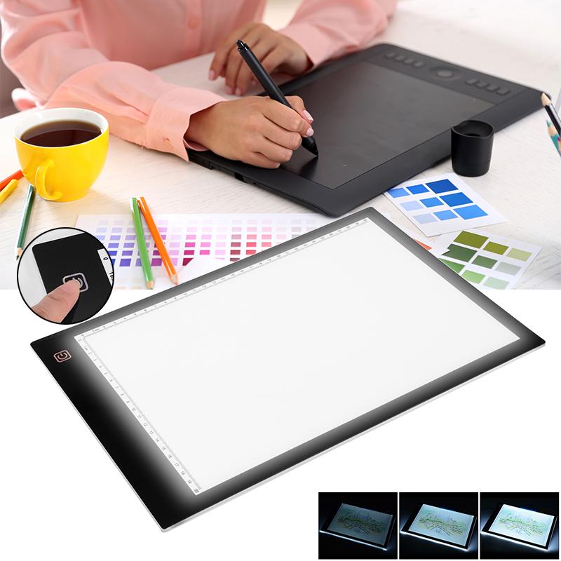 LED Tracing Light Box Board Tattoo A4 Drawing Pad Table Stencil Display AH211