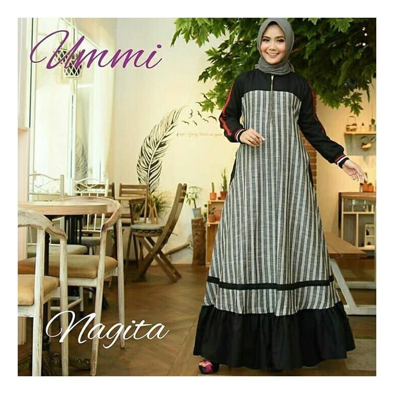 “SF NAGITA” Maxi Dress Syari Gamis Bahan Balotely Wolfice Katun Rubiah Spandek Panjang Hijab Casual Pakaian Wanita Trand Terbaru Fashionable
