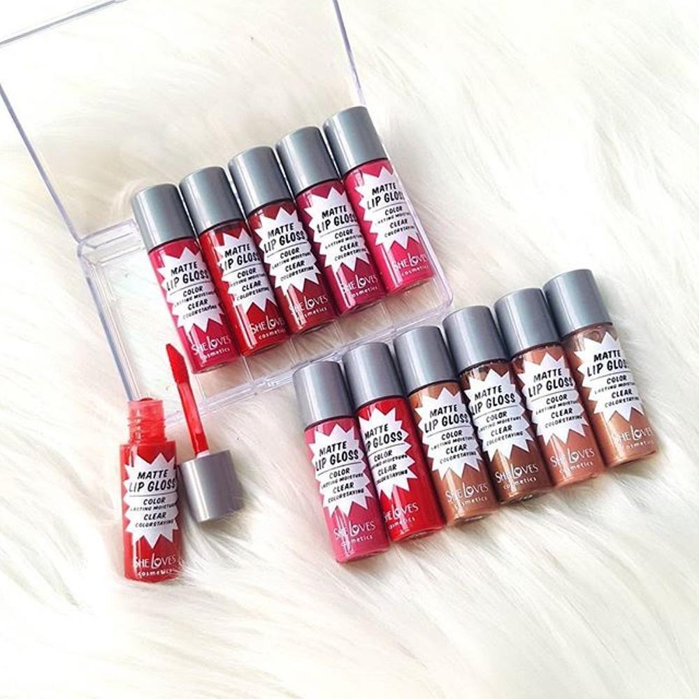 Lipcream She Loves Matte - She Loves Lip Gloss Matte 24Hours Long Wear #12 - 1 Pcs