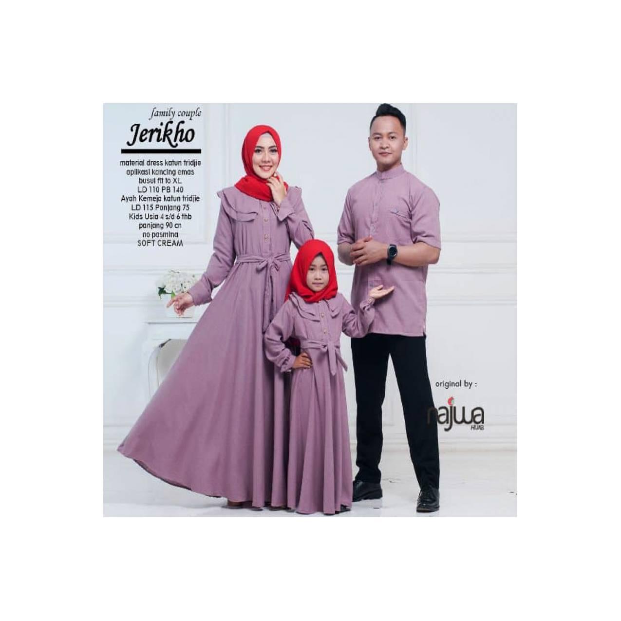 SPESIAL Baju gamis dan kemeja ibu anak ayah jerikho couple family ori