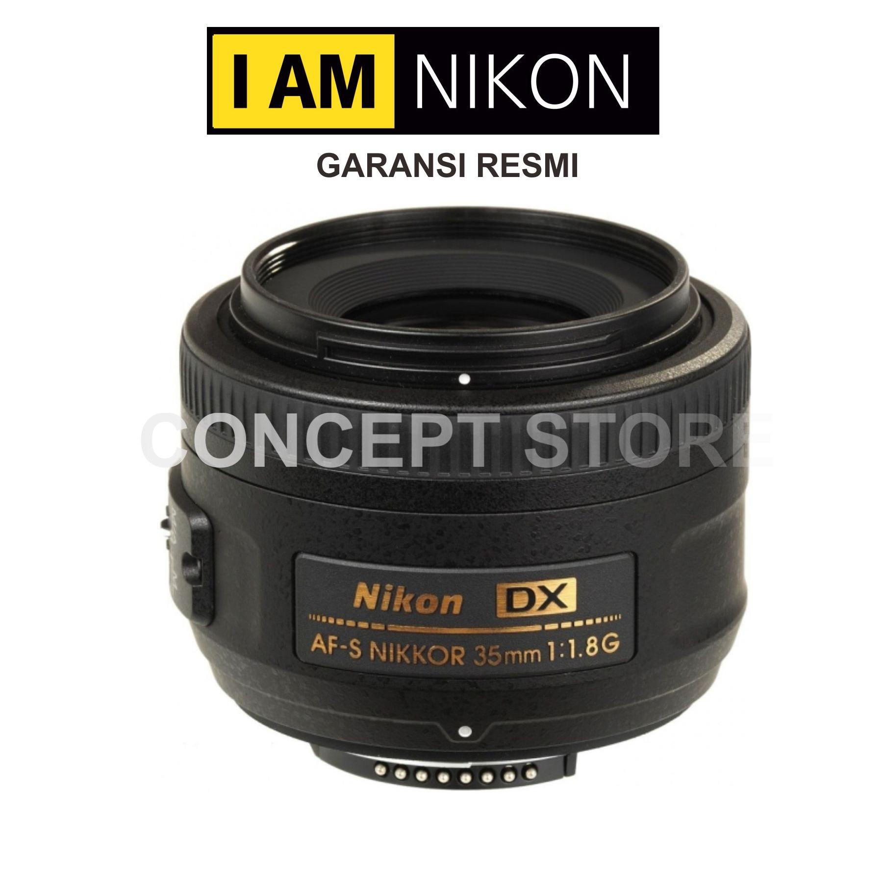 Nikon AF-S DX 35mm F/1.8 G Hitam Lensa Kamera DSLR