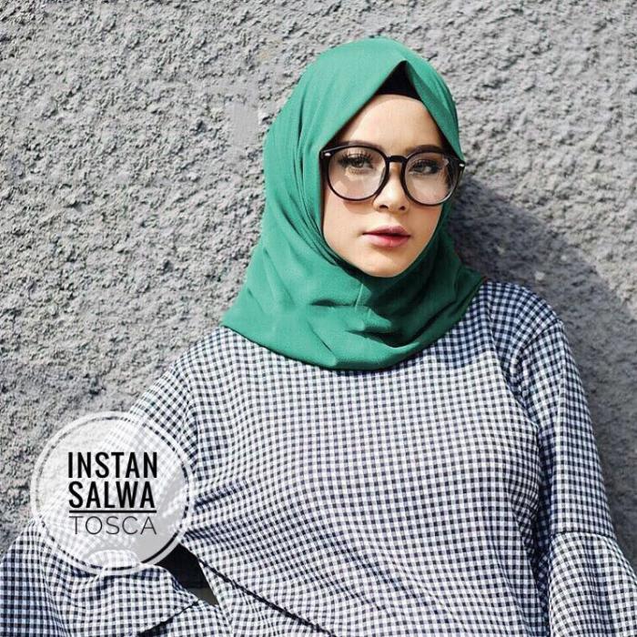 kerudung hijab instan salwa hijau tosca murah bisa bayar di tempat