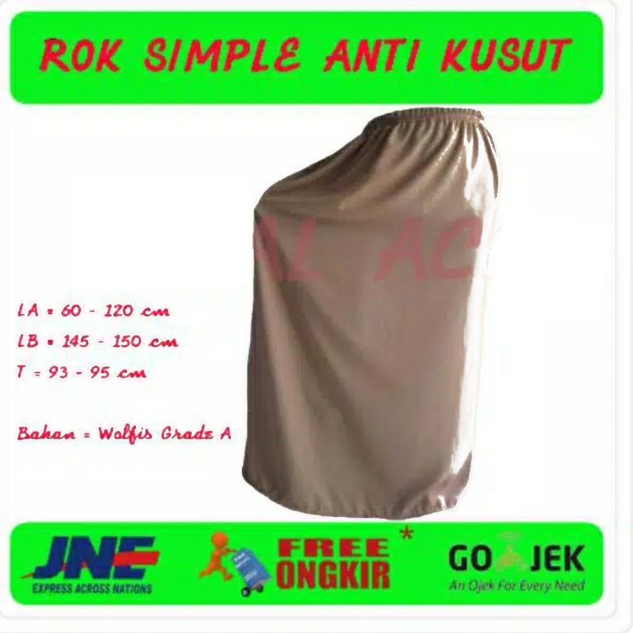ROK SIMPLE ANTI KUSUT BAHAN WOLFIS GRADE A rok muslimah