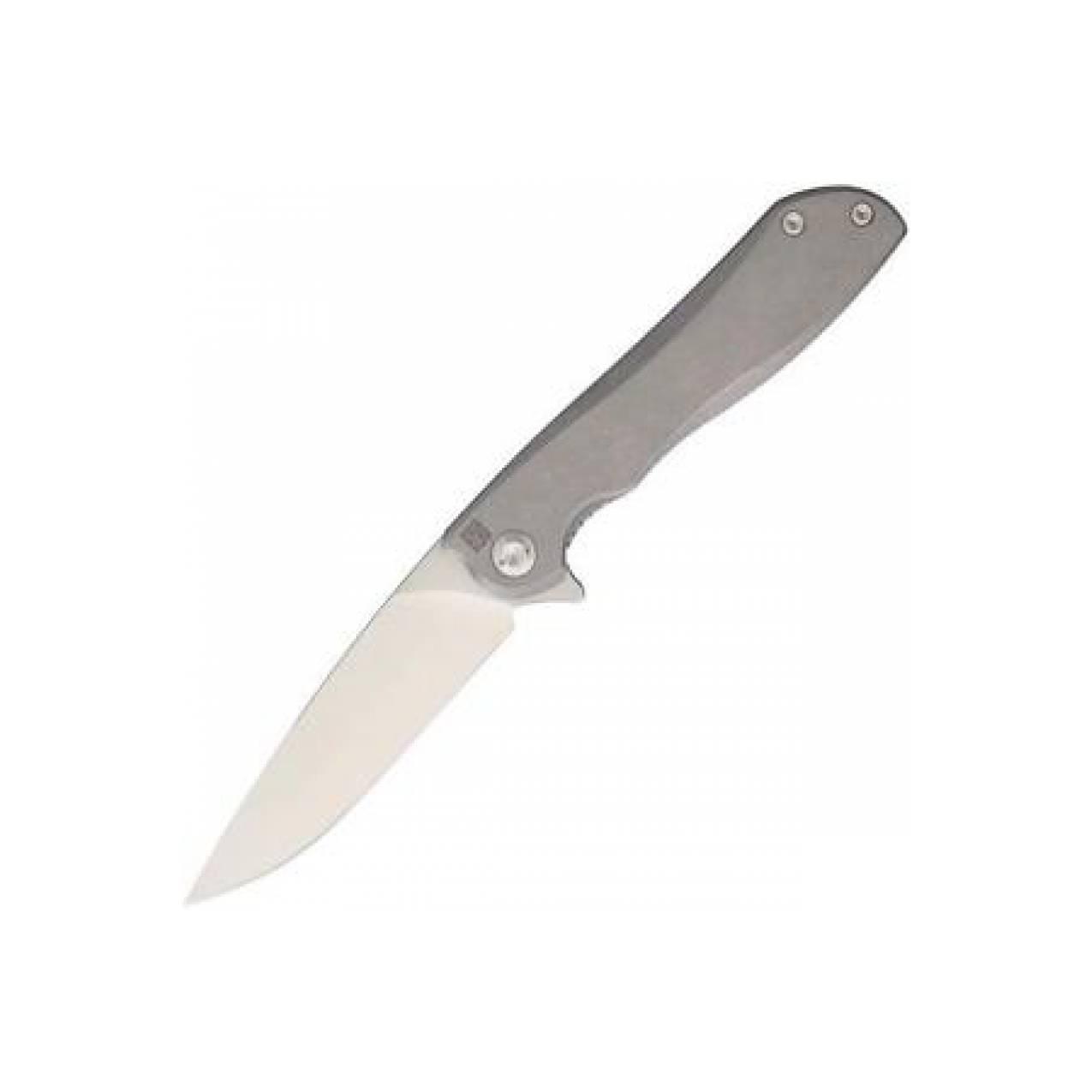Pisau Real Steel Megalodon Flipper Pocket Knife titanium Handle M390 B