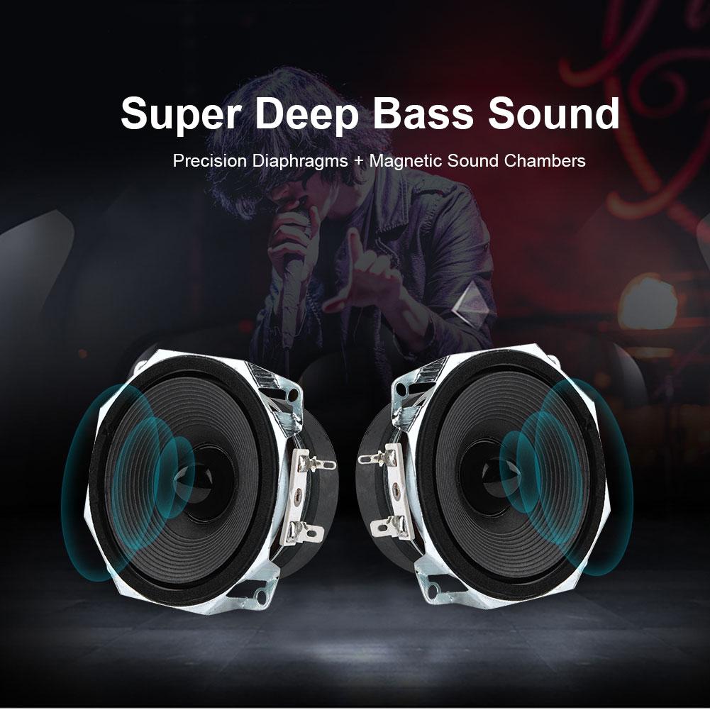 【3 inches】Stereo Audio Loudspeaker 2PCS Full Range Speakers 3 inches 78mm Speaker 8Ω High Sensitivity Great Diaphragm DIY Bass Speaker - intl 【3 inches】Stereo Audio Loudspeaker 2PCS Full Range Speakers 3 inches 78mm Speaker 8Ω High Sensitivity Great Diaphragm DIY Bass Speaker - intl