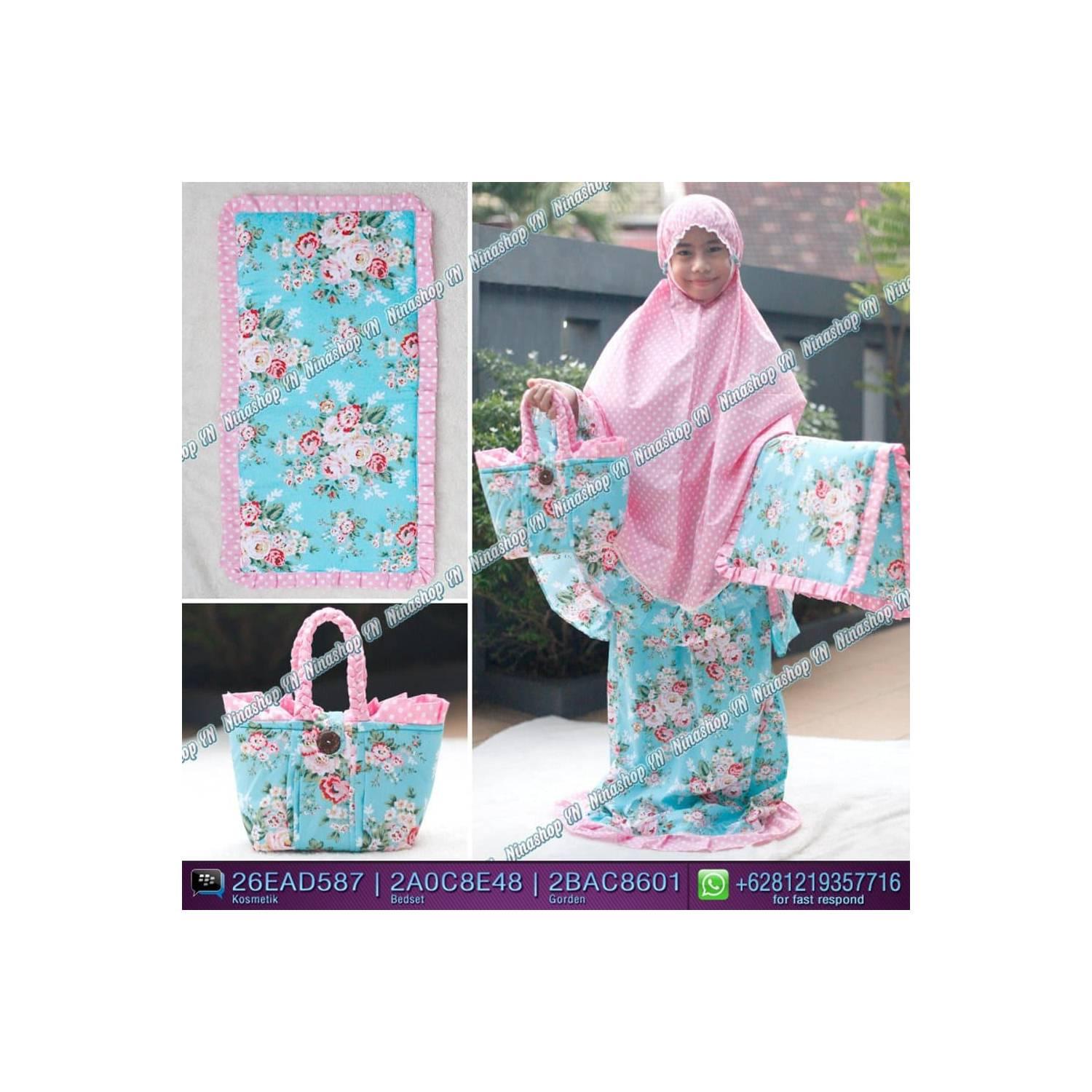 Termurah JUAL MUKENA ANAK MOTIF SHABBY CANDY ROSE