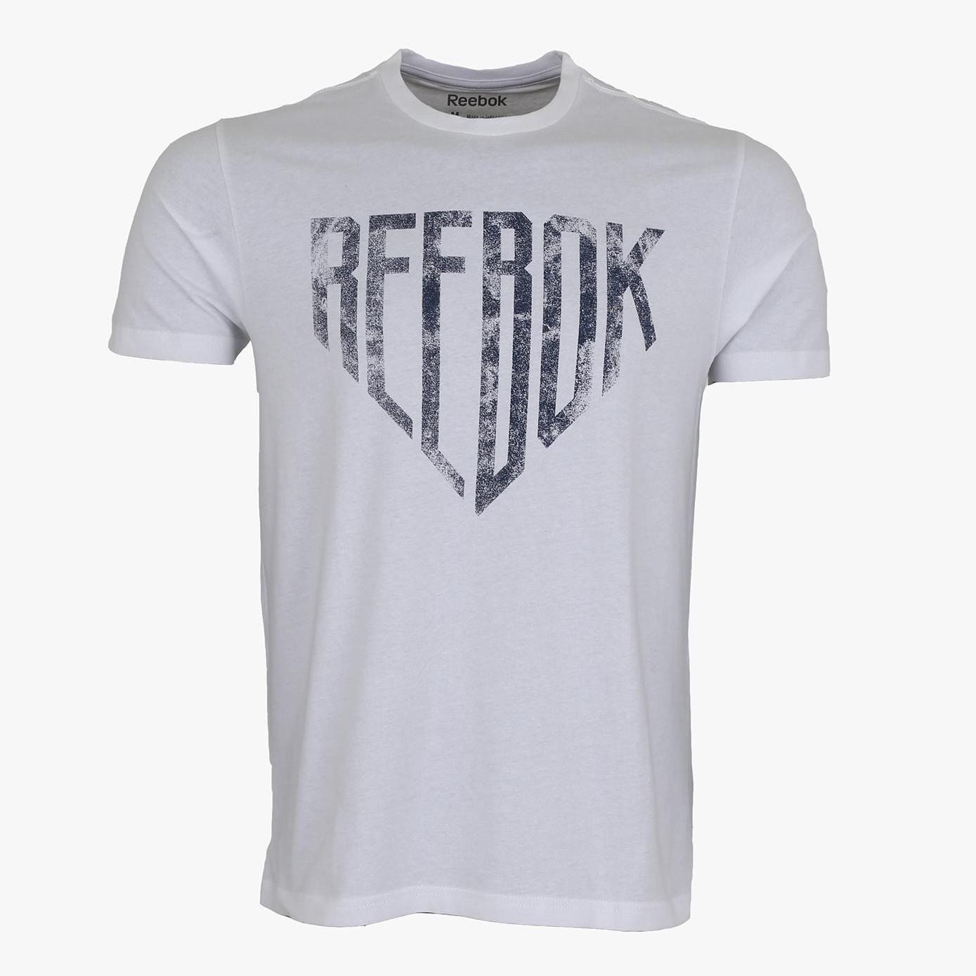 Sports & Outdoors Reebok Reebok RM Basic Men Graphic T Shirts Putih