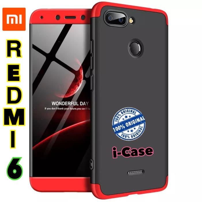 Case Xiaomi REDMI 6 Hardcase 360 Redmi 6 Tempered Glass Casing