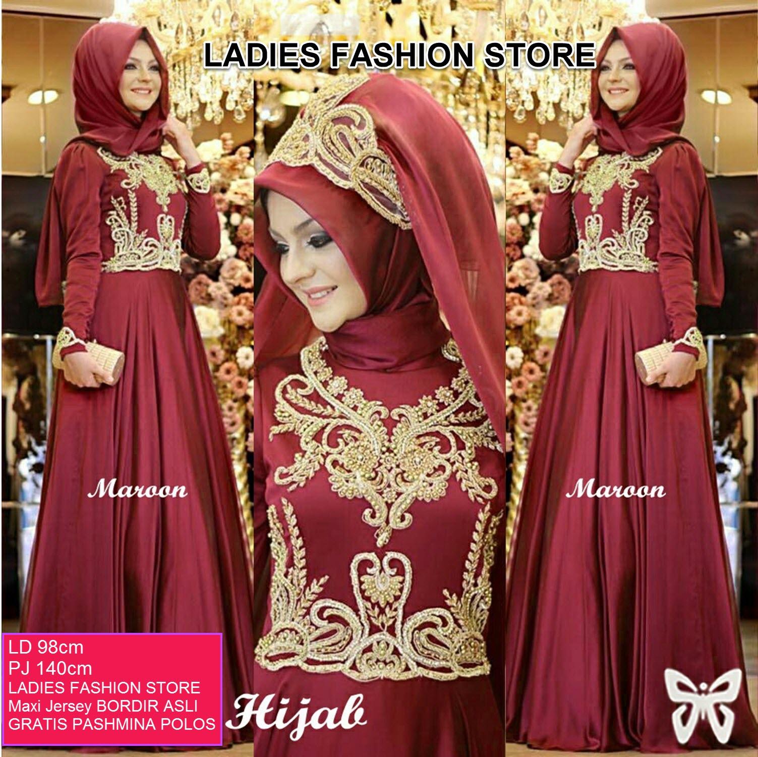 Setelan Muslim Syari GRATIS PASHMINA Polos / Maxi Muslim / Dress Gamis Wanita maxi / Setelan Busana Muslim /  Baju Muslim Wanita / Hijab Fashion Style / Gamis Wanita / Gaun Gamis Terbaru / Gaun Murah / Baju Lebaran / Gamis Murah (incesspr) ss - marun