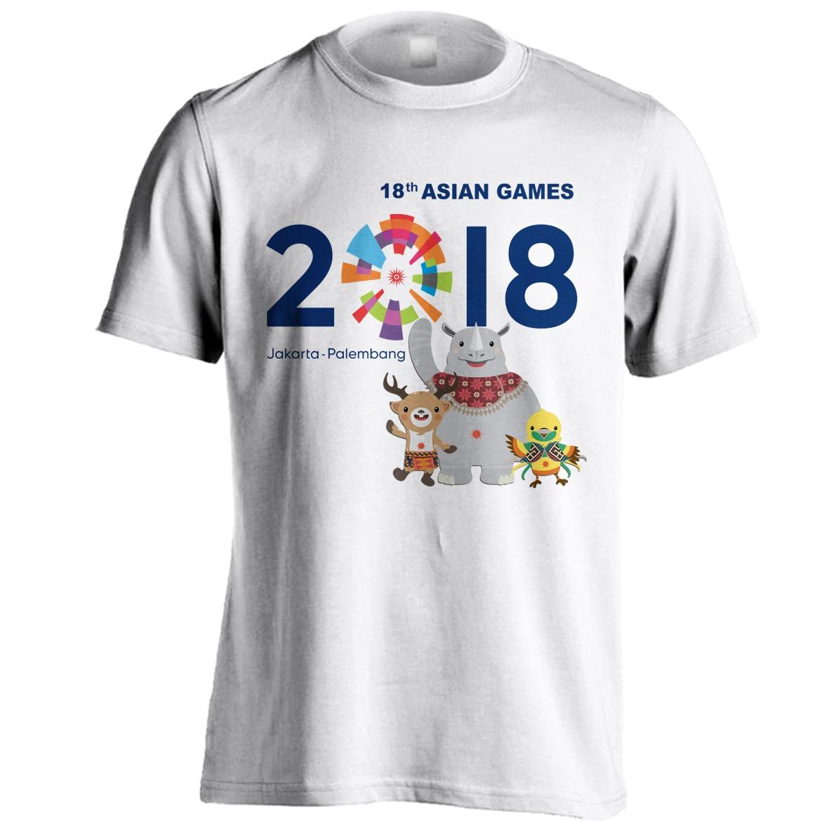KAOS ASIAN GAMES 2018 JAKARTA PALEMBANG 2018 Energy of Asia Mascot Asian Games Indonesia Juara - MDF STORE