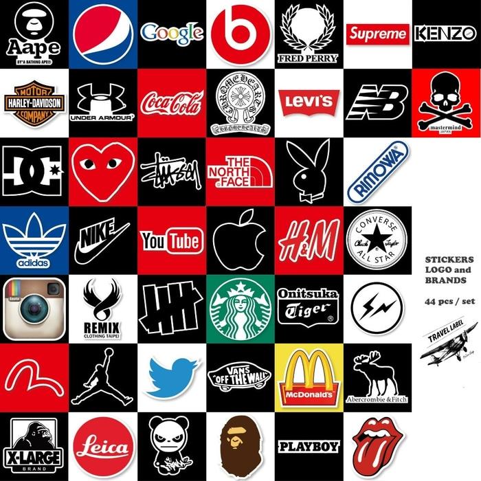 Promo!! STICKER STIKER KOPER 40 PCS DESAIN BRAND AND LOGO TRAVELING RIMOWA - ready stock