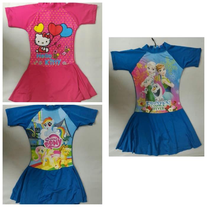 ORIGINAL!!! Baju Renang Anak Perempuan Hello Kitty / Little Pony / Frozen - EQdkoc