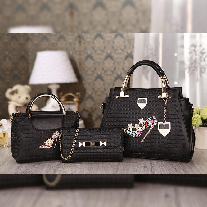 Tas furla set 3in1 Furla culture 3in1 Tas branded batam Tas import batam Tas paket wanita Handbag mewah elegan Tas sepatu cinderella Tas kerja wanita Tas pesta SQ2314 PC2314