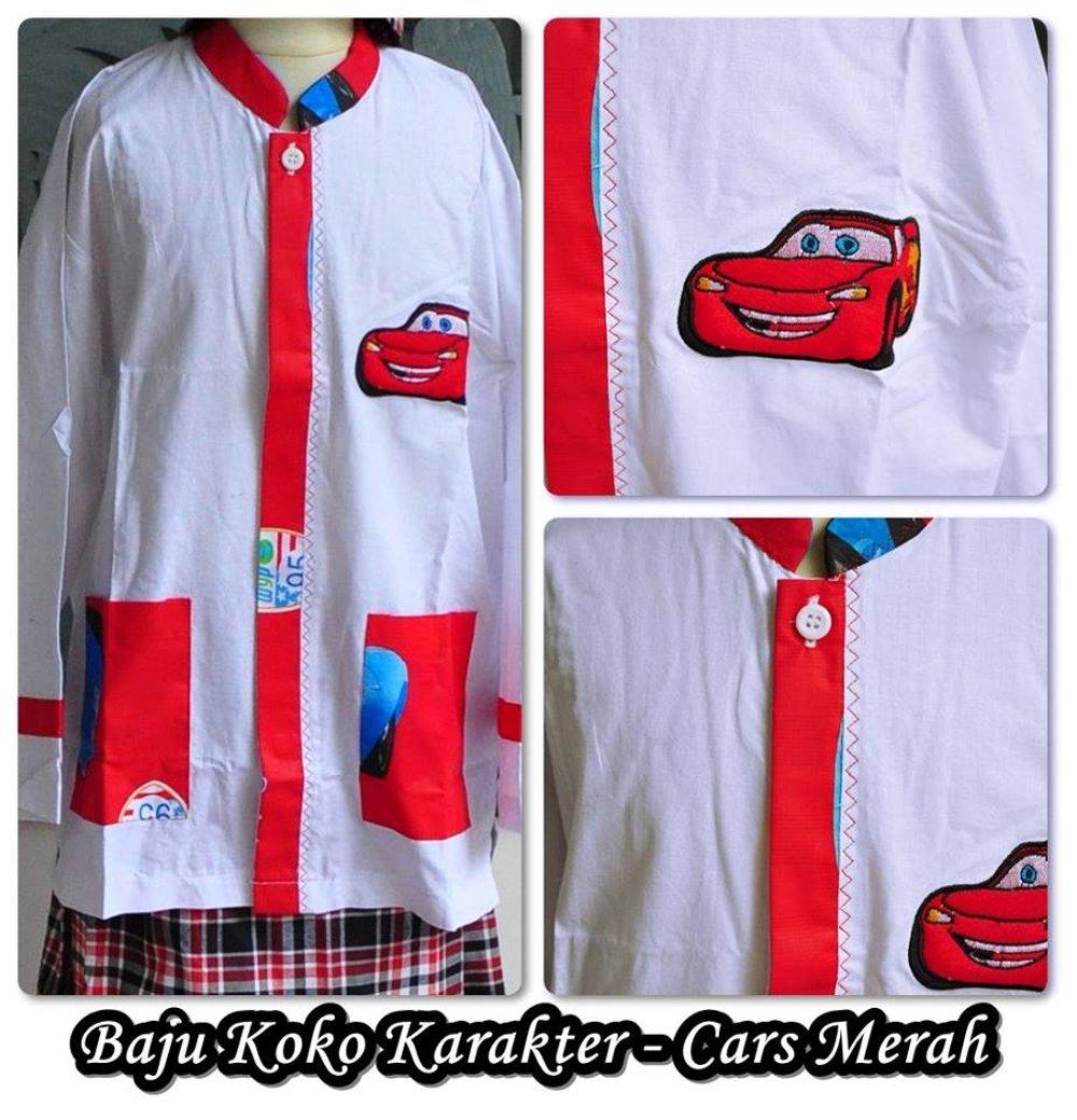 KOKO ANAK CARS MERAH (XS) di lapak Grosir Mukena Dessy mukenadessy