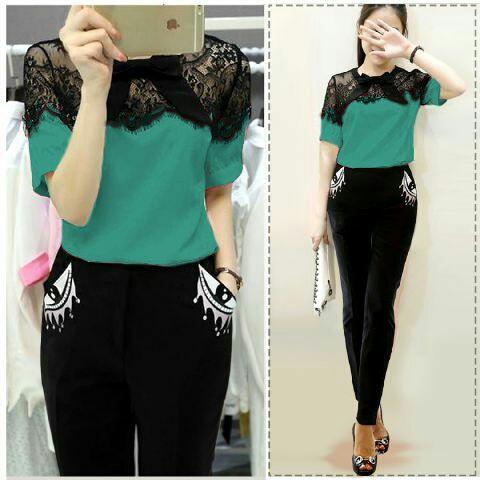 J&C Setelan Eye / Setelan Wanita / Stelan Kasual Wanita / Celana Kulot / Baju Celana Wanita / Setelan Korea / Stelan Wanita / Setelan Baju Santai / Baju Celana Babyteri / Setelan Kaos Spandek
