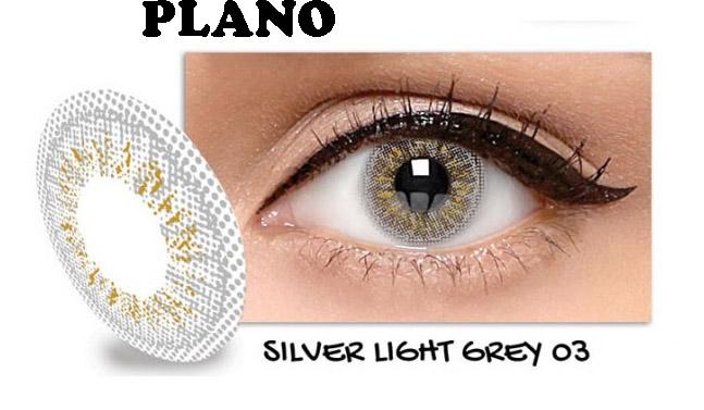 Exoticon Softlens by X2 ICE SILVER LIGHT GREY 03 / NO3 - Normal Plano