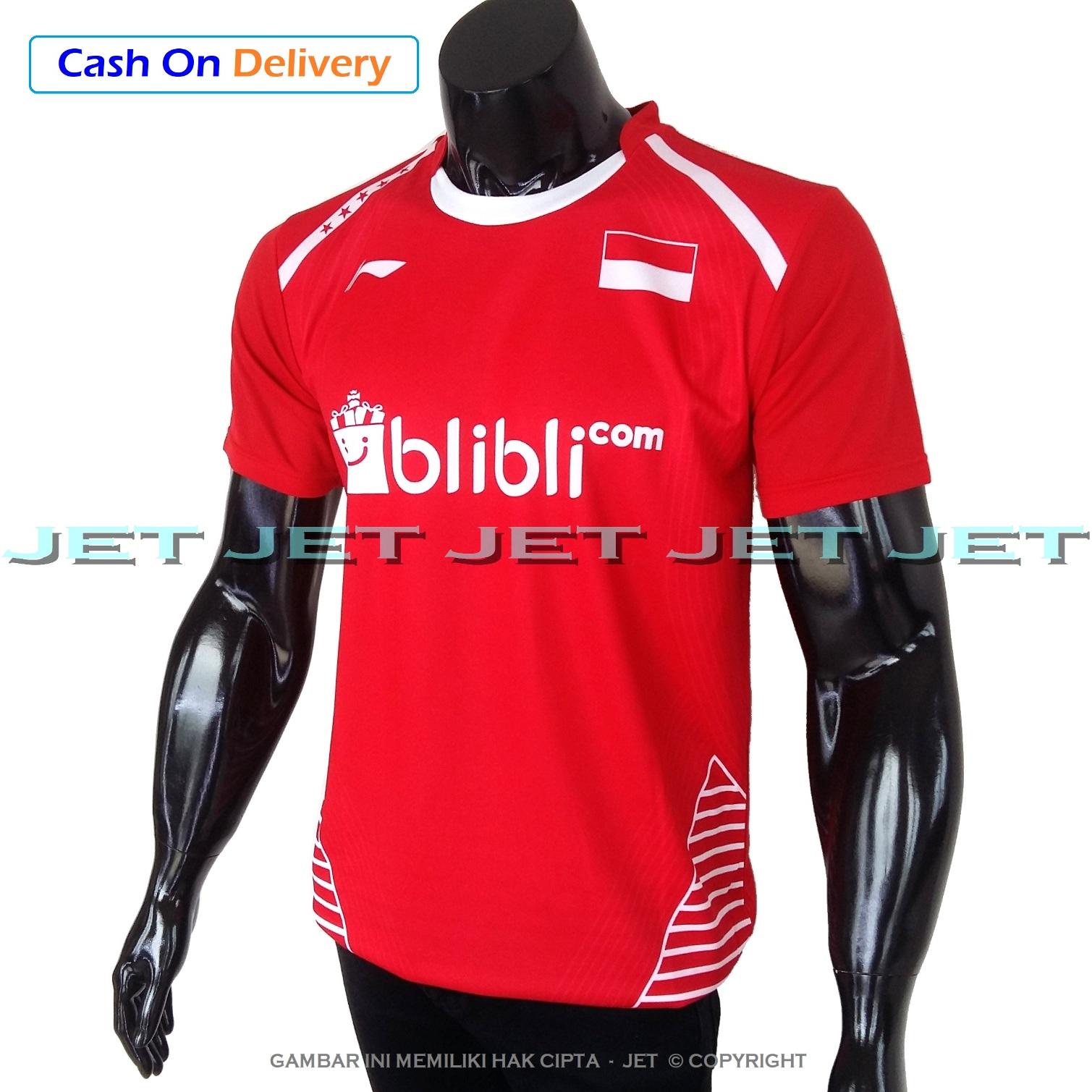 JET SPORTS – Kaos Olahraga M L XL Dri Fit Sport Pakaian Olah Raga Badminton Replica Baju Futsal Voli Sepak Bola Tennis Running Sepeda Bulutangkis Training T-Shirt Murah Bagus Keren All Fashion Jersey Atasan Pria Wanita Cowo Cewe Raket Bulu Indonesia