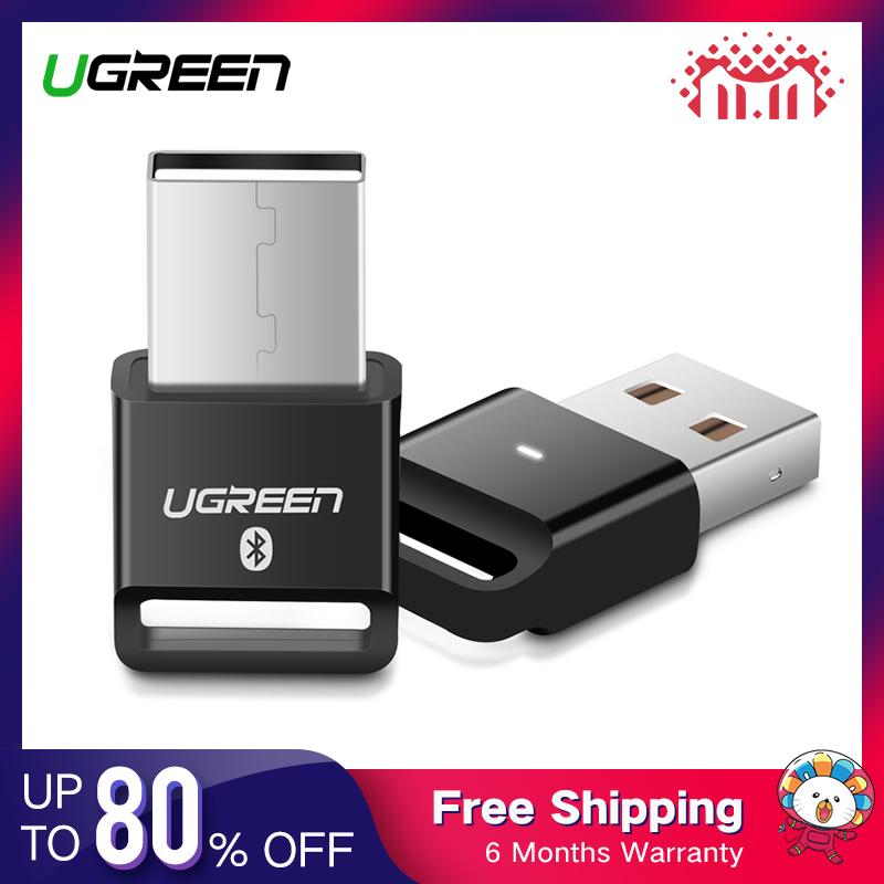 UGREEN USB Bluetooth Receiver Adapter 4.0 untuk PC Desktop, Laptop dengan Windows 10, 8, 7, XP, Vista untuk Bluetooth Stereo Headset, Keyboard, Mouse, Gamepads, Speaker Warna Hitam