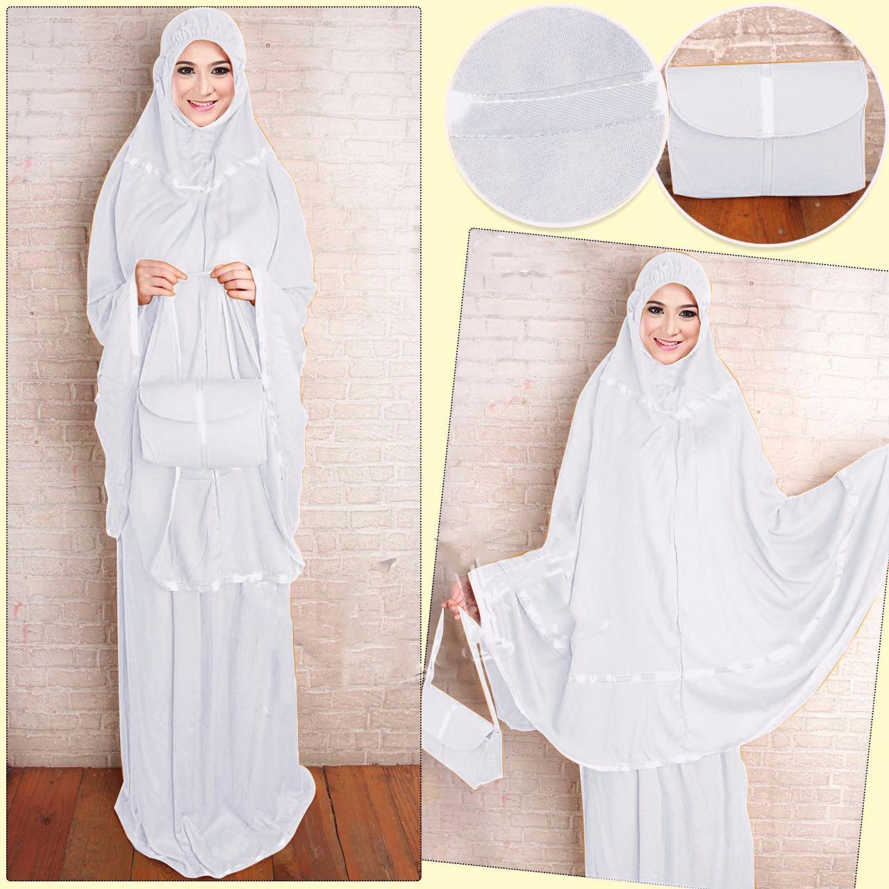 RULIVA - MUKENA KATUN RAYON POLOS PUTIH