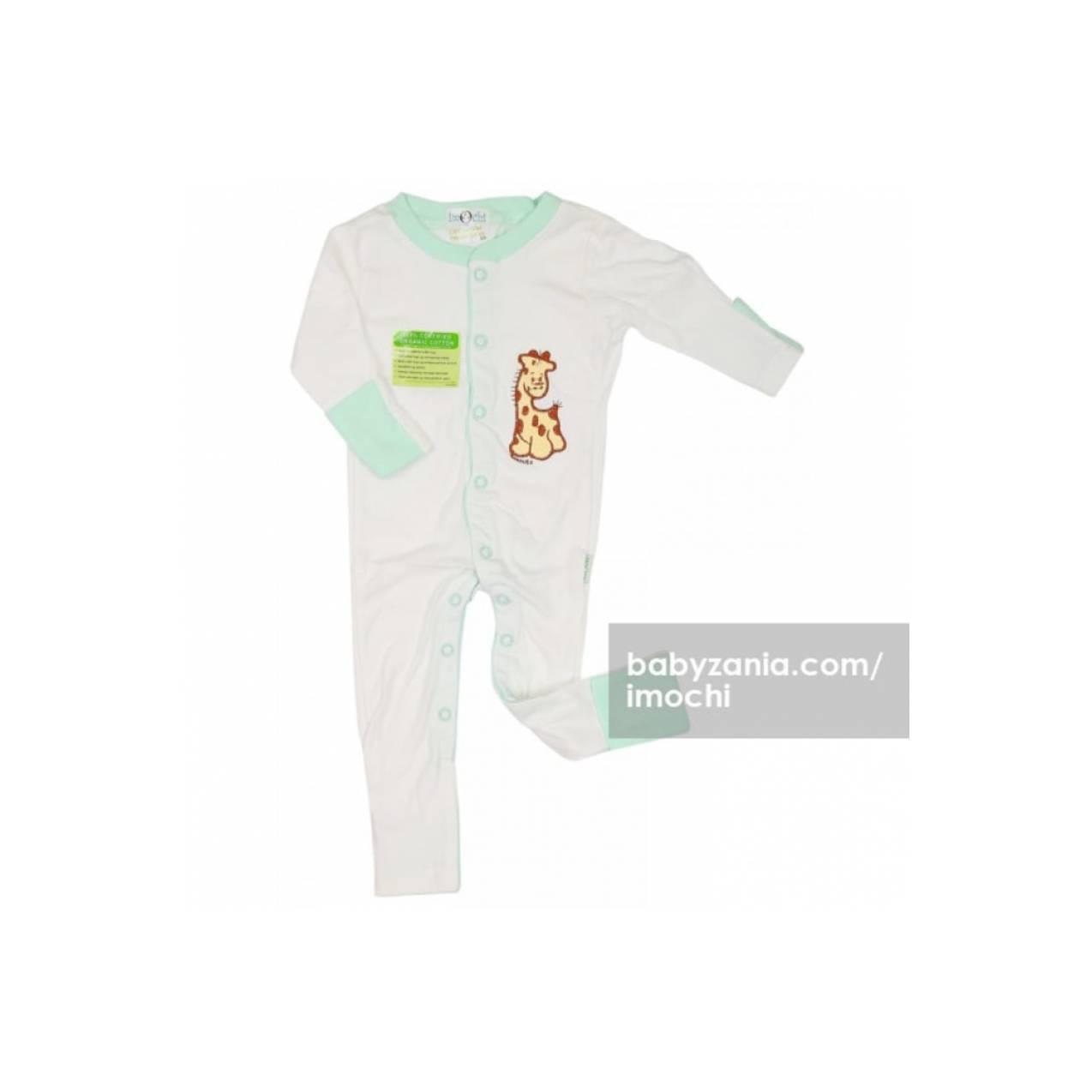 Imochi baju tidur Panjang - Putih Hijau MURAH