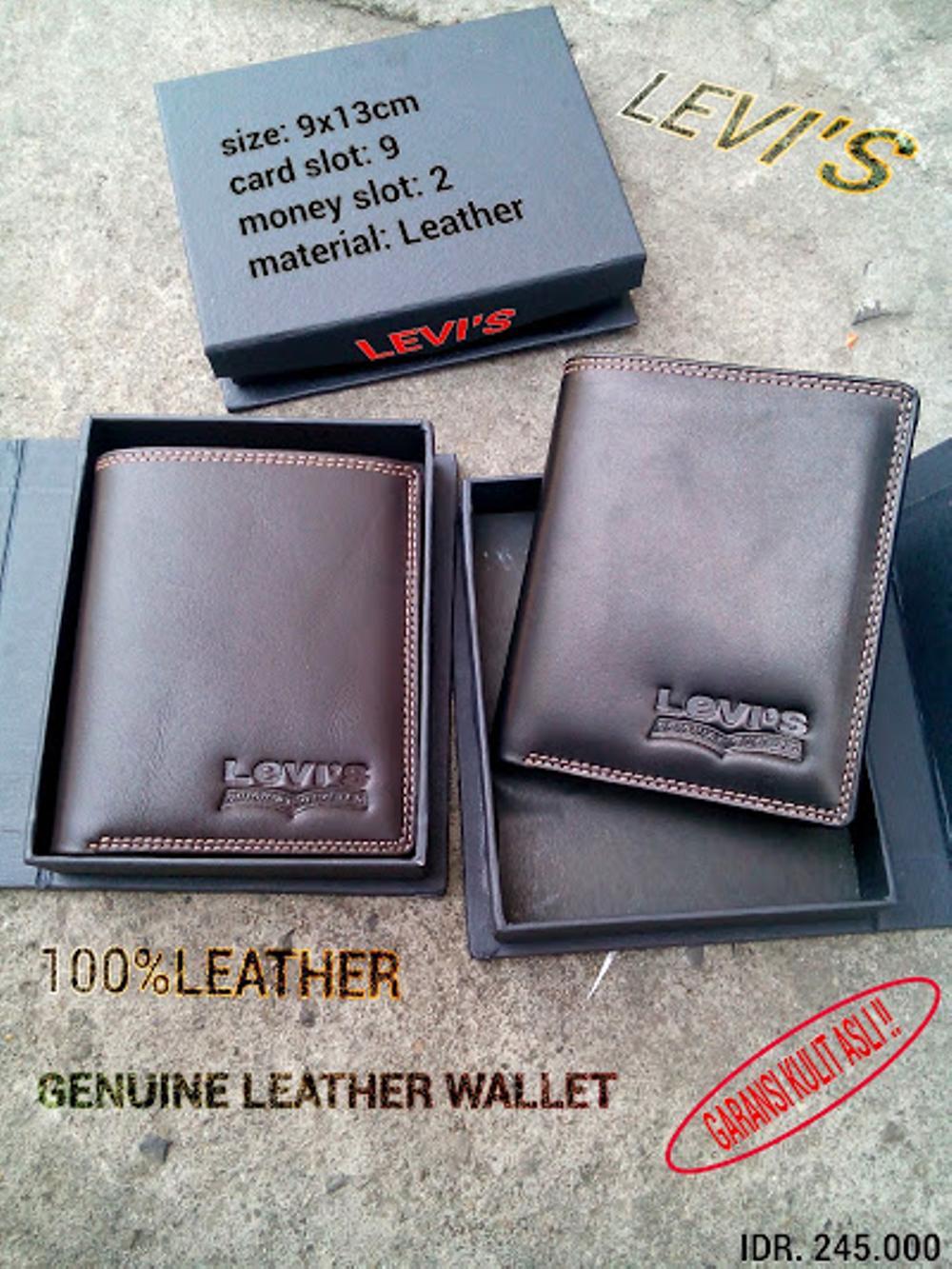 Dompet Levis LV71X Full Kulit Asli Sepesial Berkualitas Durable - Dompet Uang Fashion Pria Banyak Slot Kartu