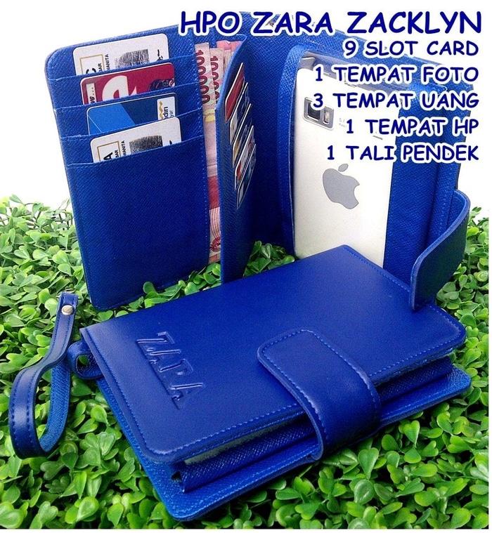 HARGA PROMO!!! DOMPET HPO ZARA ZACKLYN CASE HP UP TO 5,7 INC BIRU - Biru - oe1txN