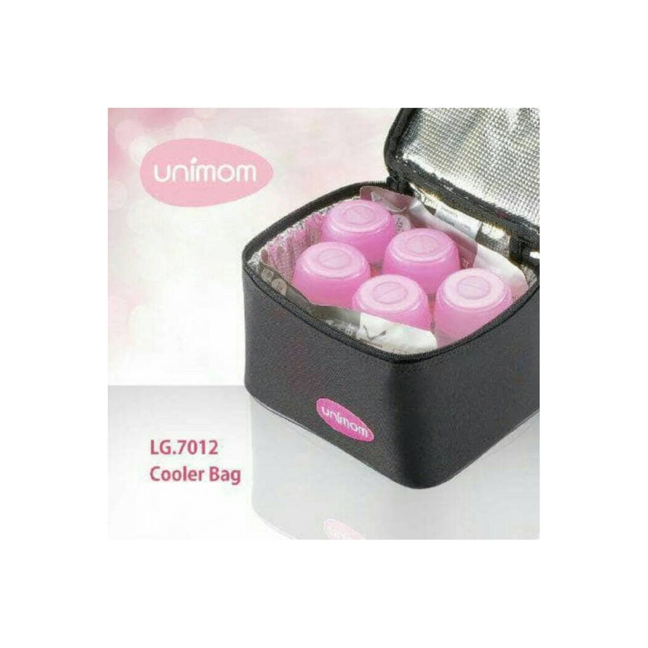 Cooler Bag Unimom | Tas Penyimpanan ASI | Bonus 5 Botol + 2 Ice Gel