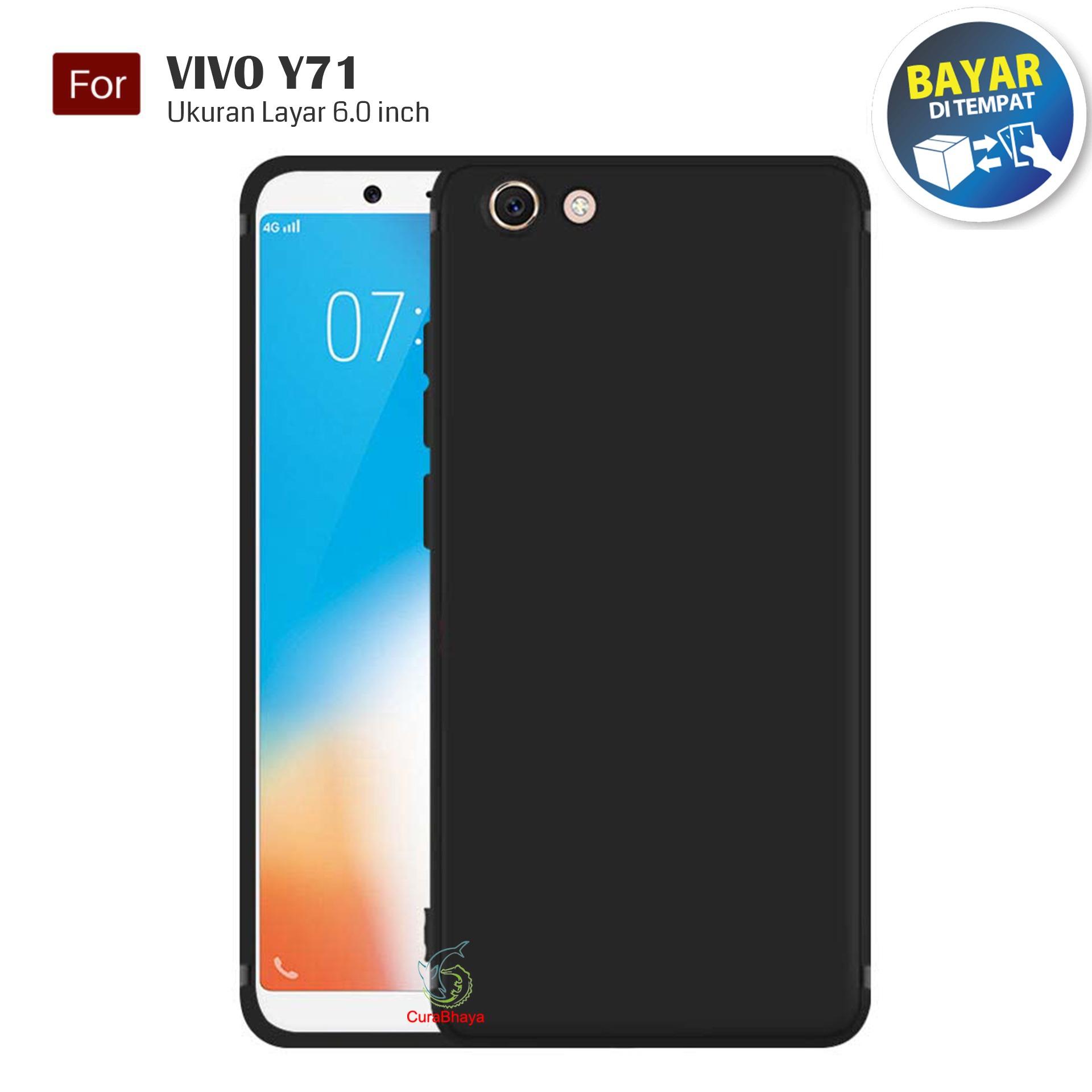 MidNight Vivo Y71 | Slim Case Black Matte Softcase Premium Baby Skin - Hitam