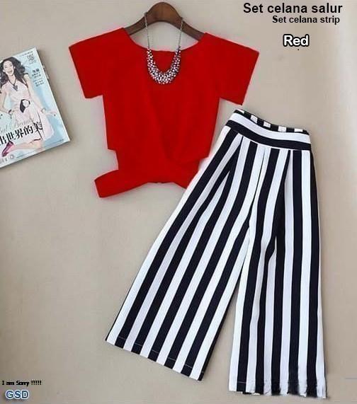 GSD Setelan Baju Dan Celana / Blus Cewek / Baju Wanita / Celana Panjang / St Celana Salur GSD Setelan Baju Dan Celana / Blus Cewek / Baju Wanita / Celana Panjang / St Celana Salur