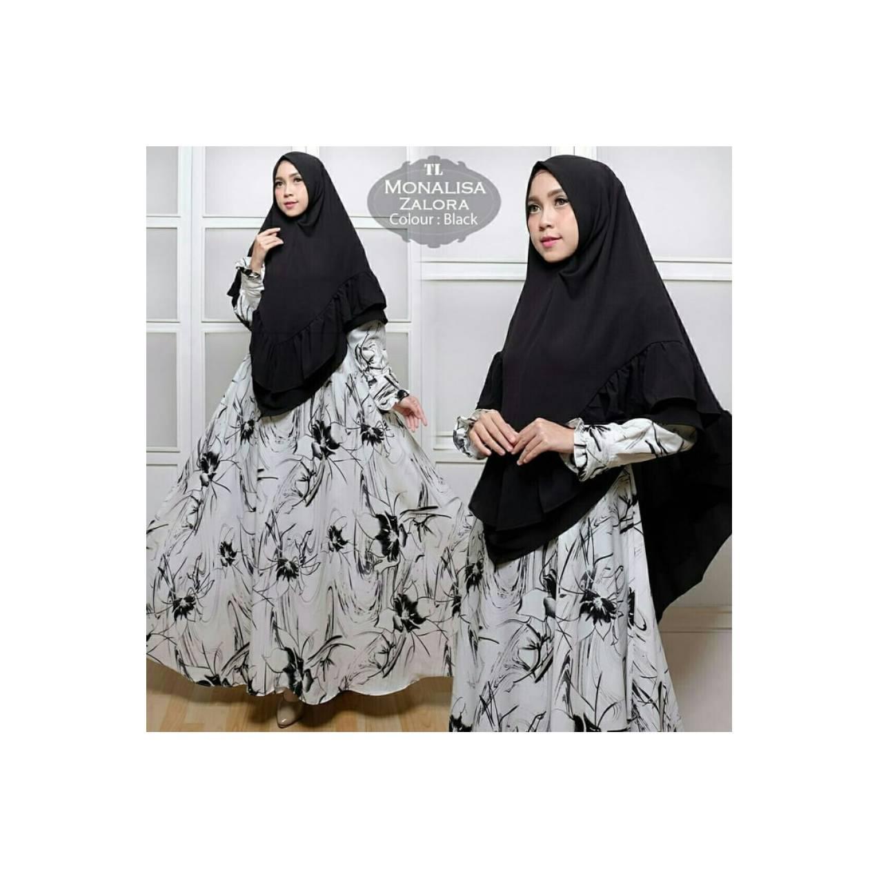 CYM Syar'i monalisa Zalora (Blue,black,brown,pink) baju muslim